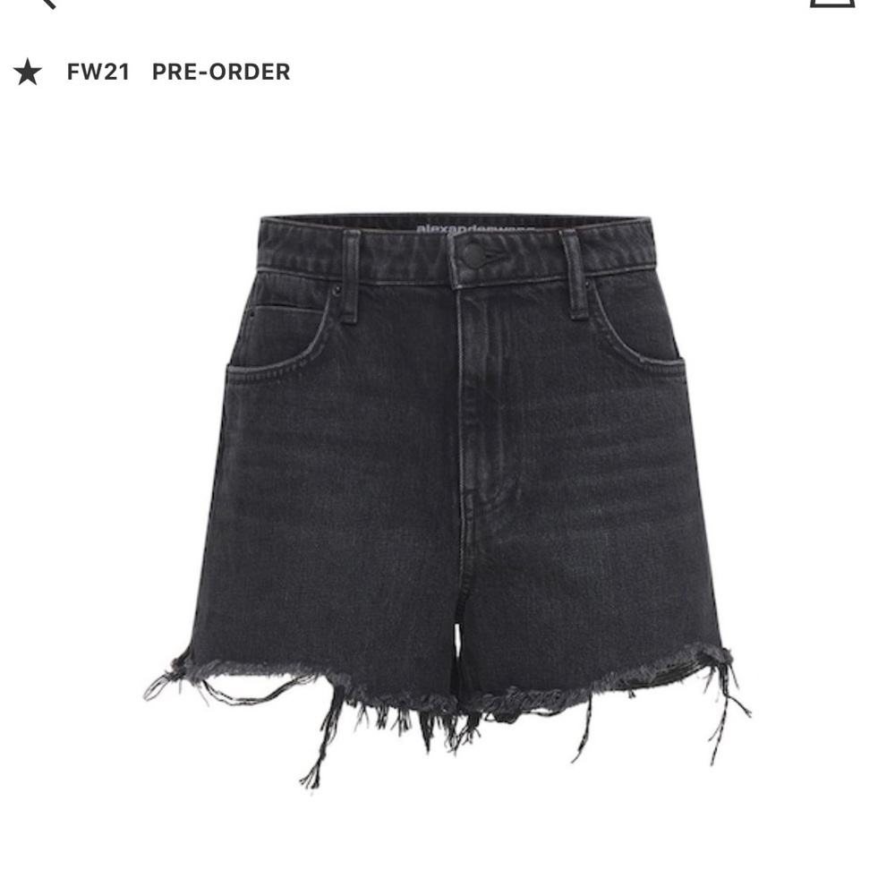 ALEXANDER WANG
COTTON DENIM SHORTS W/ RAW CUT HEM